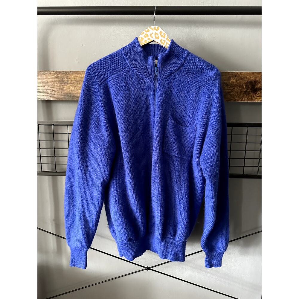 Obermeyer Vintage Men's Blue Wool Sweater | Size XL